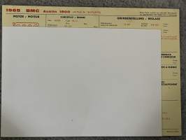 BMC  Austin 1800 1965  -technical specifications, multilingual