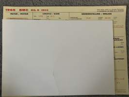 BMC  MG. B 1800 1965 -technical specifications, multilingual