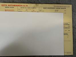 Autobianchi A 111 1970  -technical specifications, multilingual