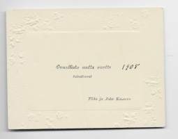 Onnellista uutta vuotta 1905   uudenvuodenkortti  kohopaino