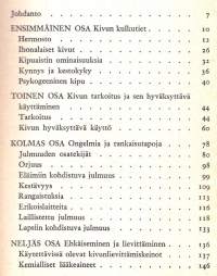 Tuska ja kipu, 1971. Englantilaisen kirurgin kokonaisesitys. Taskutieto -sarja N:o 68