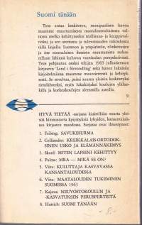 Suomi tänään, 1965. Kuinka maamme on muuttunut? Hyvä tietää -sarja N:o 8
