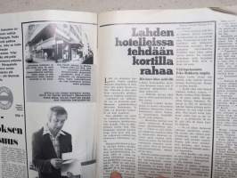Santra 1974 nr 10 -julkkis-, juoru- ja sensaatiolehti, Yvonne de Bruyn, Dean Dixon ja hänen 3 valkoista vaimoaan, Saako suomalaislapsia myydä ulkomaille?...