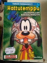 Aku ankan taskukirja  teema numero 3  hattutemppu jalkapalloa Ankkalinnassa v. 2002