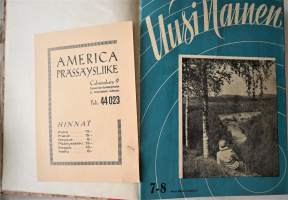 Uusi Nainen lehti vuosilta 1948-1950 sidottuna kirjaksi