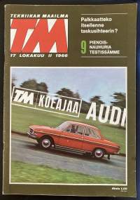 Tekniikan Maailma - 17/1966 - Lokakuu II - Koeajossa ja artikkeleissa mm. Audi, Barracuda S ja pienoisnauhurit