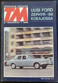 Tekniikan Maailma - 8/1966 - Toukokuu I - Koeajossa ja artikkeleissa mm. Ford Zephyr -66 ja vanerin taipuminen veneeksi