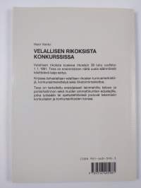 Velallisen rikokset konkurssissa