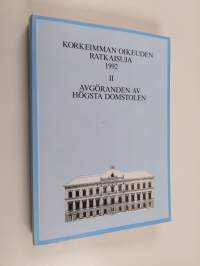Korkeimman oikeuden ratkaisuja 2 1992 (heinä-joulukuu)