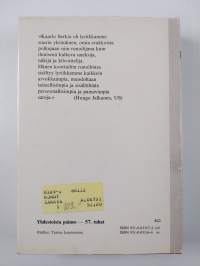 Runot : Kahlittu ; Velka elämälle ; Unen Kaivo ; Kohtalon Vaaka ; Runoja kokoelmien ulkopuolelta ; Suomennoksia