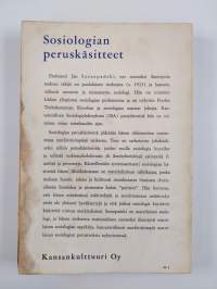 Sosiologian peruskäsitteet