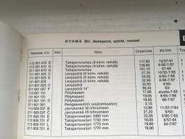 Aitoja VW-osia - Tärkeimpien korjaustöiden varaosahinnasto