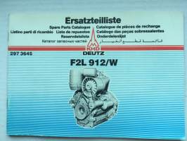 Ersatzteilliste KHD DEUTZ - Spare Parts Catalogue - F2L 912/ W Engine 2973645