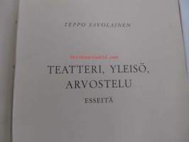 Teatteri, yleisö, arvostelu - esseitä