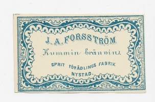 Kummin brännvin / Sprit förädlings Fabrik -   viinaetiketti