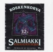 Koskenkorva Salmiakki  - viinaetiketti