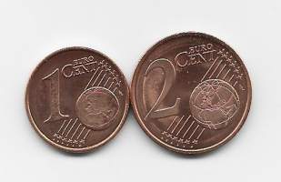 1 ja 2  Euro Cent 2003 Suomi