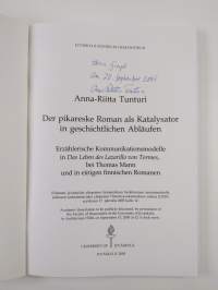 Der pikareske Roman als Katalysator in geschichtlichen Abläufen : erzählerische Kommunikationsmodelle in Das Leben des Lazarillo von Tormes, bei Thomas Mann und i...