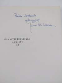 U.T. Sirelius ja kansantiede (signeerattu, tekijän omiste)