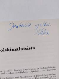 Suomen kimalaisista ja loiskimalaisista (eripainos) (tekijän omiste)