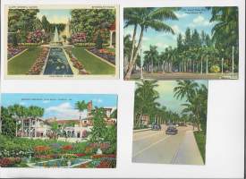 Terveisiä Amerikasta -postikortti   - paikkakuntapostikortti 4 kpl erä Palm Beach