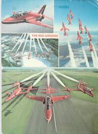 The Red Arrows  - lentokonepostikortti   postikortti A5 koko 2 kpl erä kulkemattomia