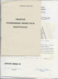 Pyhärannan Sähkö ja Laitilan Sähkö materiaalia 1950-70 l