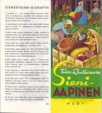 Keittotaidon kultainen kirja, 1971. Opastava, rehellisen vanhanaikainen keittokirja. Kaikki mitä et ole tiennyt raaka-aineista ja perusruoasta. Ei piipertäjille!