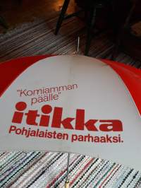 Sateen varjo Nostalginen tuote-esittely/ käyttötavara. Aikaan kun tehtaan tuote maistui muillekin kuin &quot;pohojalaasille. Mm.tavaran tuojille/ viejille maakuntiin