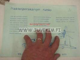 Traktoriperäkärryn runko, kippi, seiväskaira, tunkki / Viljanmaan konepaja -myyntiesite