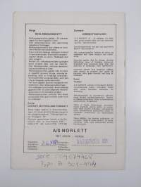 Norlett Rotor Economy S (1143 BS) håndbok = handbok = Håndbog = Käsikirja
