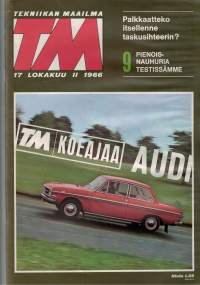 Tekniikan maailma, vuosi 1966. Lokakuu 2. USA- autoista saksalaisiin  ja ilmatyyny aluksista  lasikuitu varaosiin ym. Sivuja 100