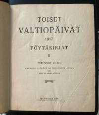 Toiset valtiopäivät 1917 - Pöytäkirjat II