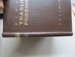 Finska Träsliperiföreningen 1893-1922, kuulunut Frenckellin arkistokokoelmaan (huomaa nahkaan leimattu kirjapainon merkki) -kokonahkainen lahjasidos