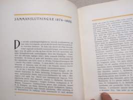 Finska Träsliperiföreningen 1893-1922, kuulunut Frenckellin arkistokokoelmaan (huomaa nahkaan leimattu kirjapainon merkki) -kokonahkainen lahjasidos