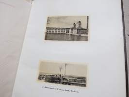 Finska Träsliperiföreningen 1893-1922, kuulunut Frenckellin arkistokokoelmaan (huomaa nahkaan leimattu kirjapainon merkki) -kokonahkainen lahjasidos