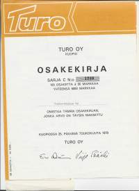 Turo Oy Kuopio, osakekirja 25.5.1979