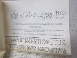 Neekerin uni 1948 nr 3 - Yhteiskunnallinen Korkeakoulu Sanomalehtiopinto-osasto -opiskelija- / laitosjulkaisu