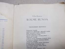 Näköala - Suomen kirjallisuuden vuosikirja 1949 3. nide, mm. Esteri Weissenbewrg - Strindberg Pariisissa, Pentti Holappa - Muuan lähtö, Juha Mannerkorpi - Passi, ym.