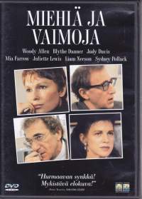 DVD Miehiä ja vaimoja 1992/2003. Woody Allen, Blythe Danner, Judy Davis, Mia Farrow, Juliette Lewis, Liam Neeson, Sydney Pollack.