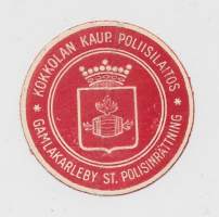 Kokkolan  kaup Poliisilaitos - paperisinetti -  sinetti