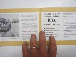 Juko elevaattorikone perunannostoon -myyntiesite / brochure