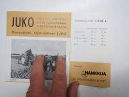 Juko elevaattorikone perunannostoon -myyntiesite / brochure