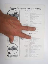 Massey-Ferguson 630 S / 630 S/TA / MD 685 leikkuupuimuri -myyntiesite / brochure