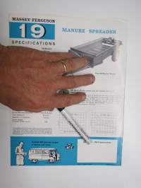 Massey-Ferguson 19 manure spreader (lannoitteenlevittäjä) -myyntiesite / brochure