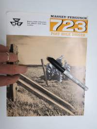 Massey-Ferguson 723 Post hole digger (seiväskaira - tolppakaira) -myyntiesite / brochure