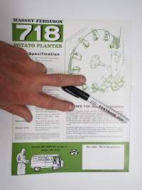Massey-Ferguson 718 Potato planter (perunanistutuskone) -myyntiesite / brochure