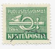 Kenttäpostimerkki  1944 vihreä leimattu