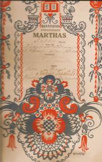 Föreningen Marthas Sibbo - kunniakirja  1919 kehystetty 55x33 cm kivipaino Topi Vikstedt