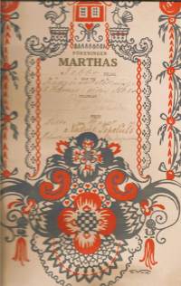 Föreningen Marthas Sibbo - kunniakirja  1919 kehystetty 55x33 cm kivipaino Topi Vikstedt